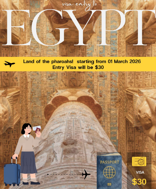 Important Update: Egypt Increases Tourist Visa Fee from 1 March 2026